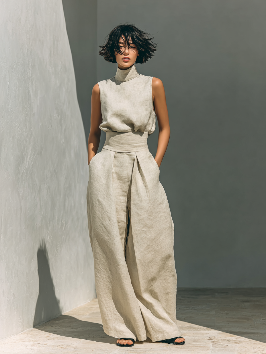 Julia | Komplett set med topp & vida byxor