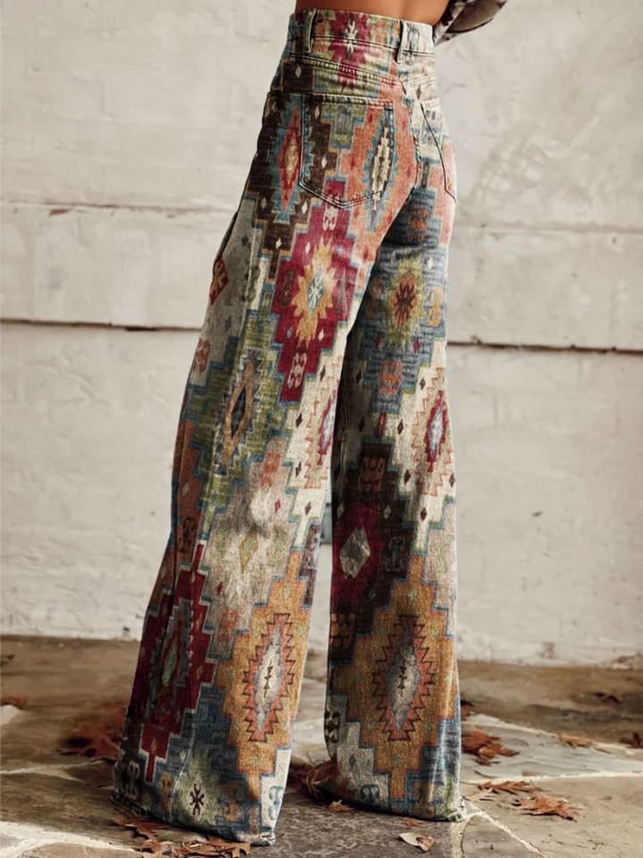 Lena | Byxor i vintage-stil, klassisk passform, bomullsblandning