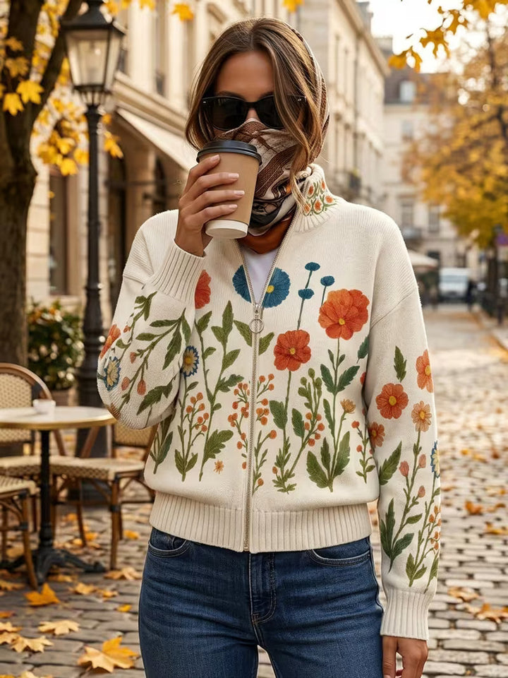 Wrenna | Vildblomsteräng Zip Cardigan