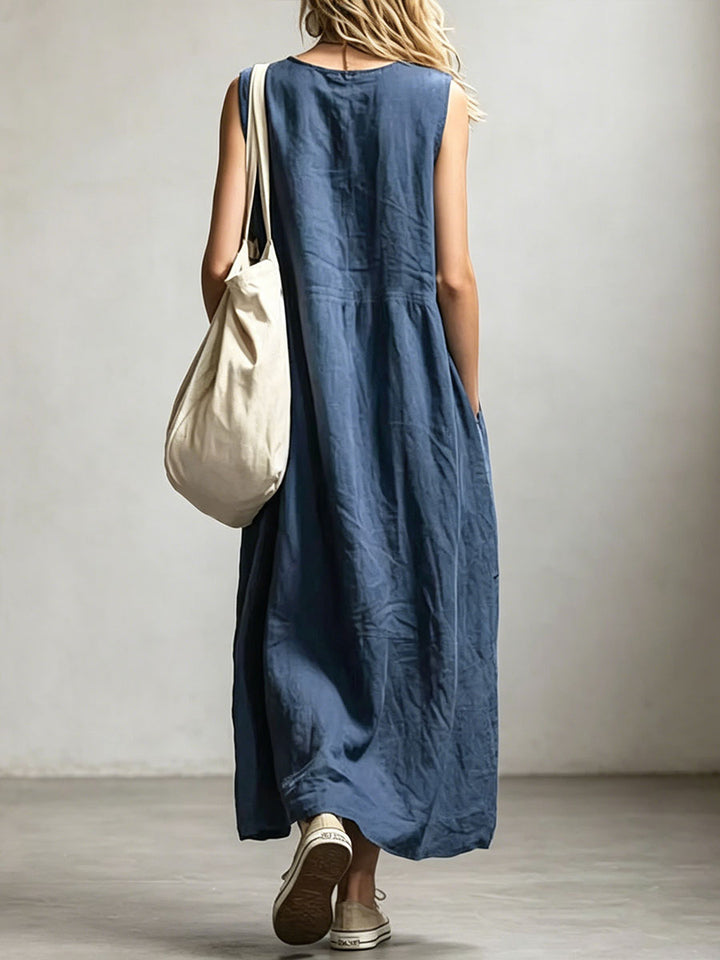 Linnéa | Ärmlös Jumpsuit med Vida Ben