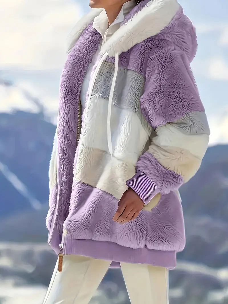 Serena | Plysch Hooded Coat