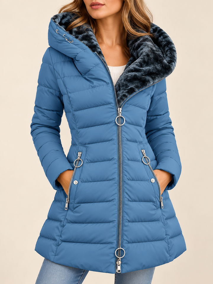 Siva | Padded jacka med huva och mjukt foder
