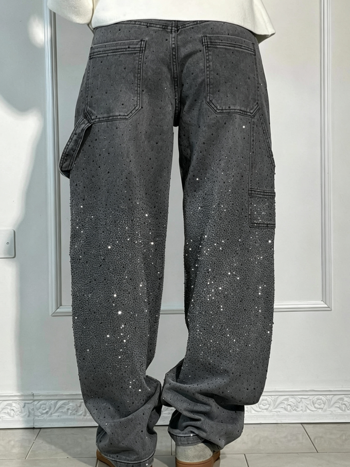 Valfrida jeans i grå färg, bakifrån