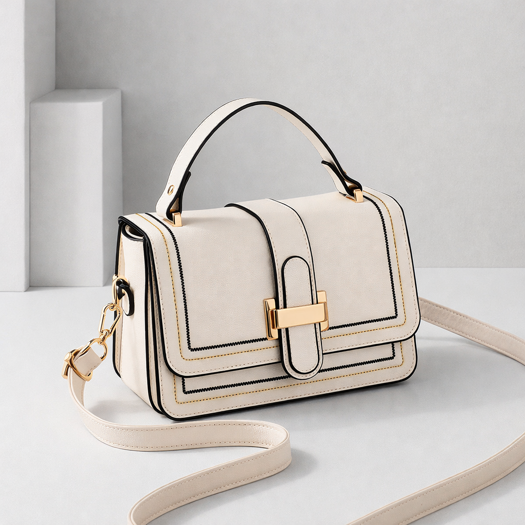 Eva-Marie elegant axelväska i cream