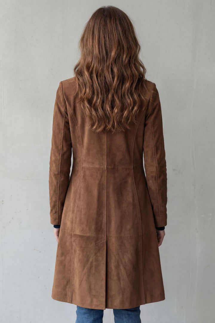 Disa | Vintage mocka finish – Lång kappa