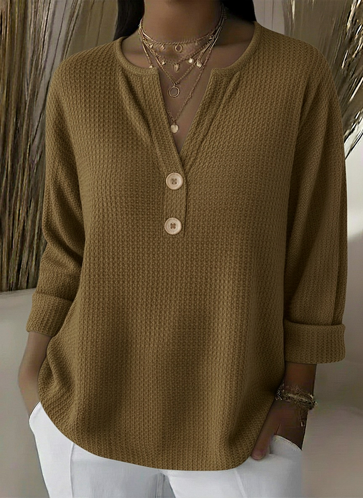 Gerdine | Texturerad Knapptröja