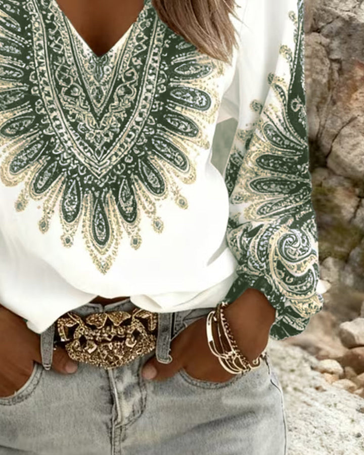 Elara | Paisleytryckt Blus