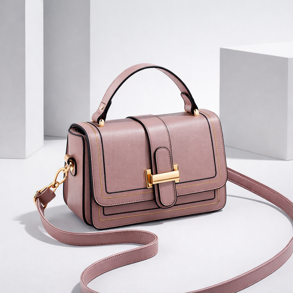 Eva-Marie elegant axelväska i rosa