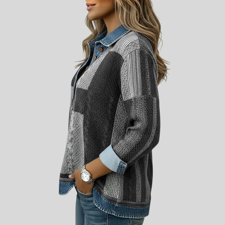 Meridell | Färgblock Tryck Sweatshirt