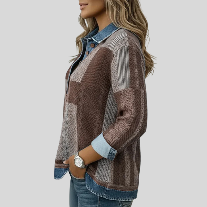Meridell | Färgblock Tryck Sweatshirt