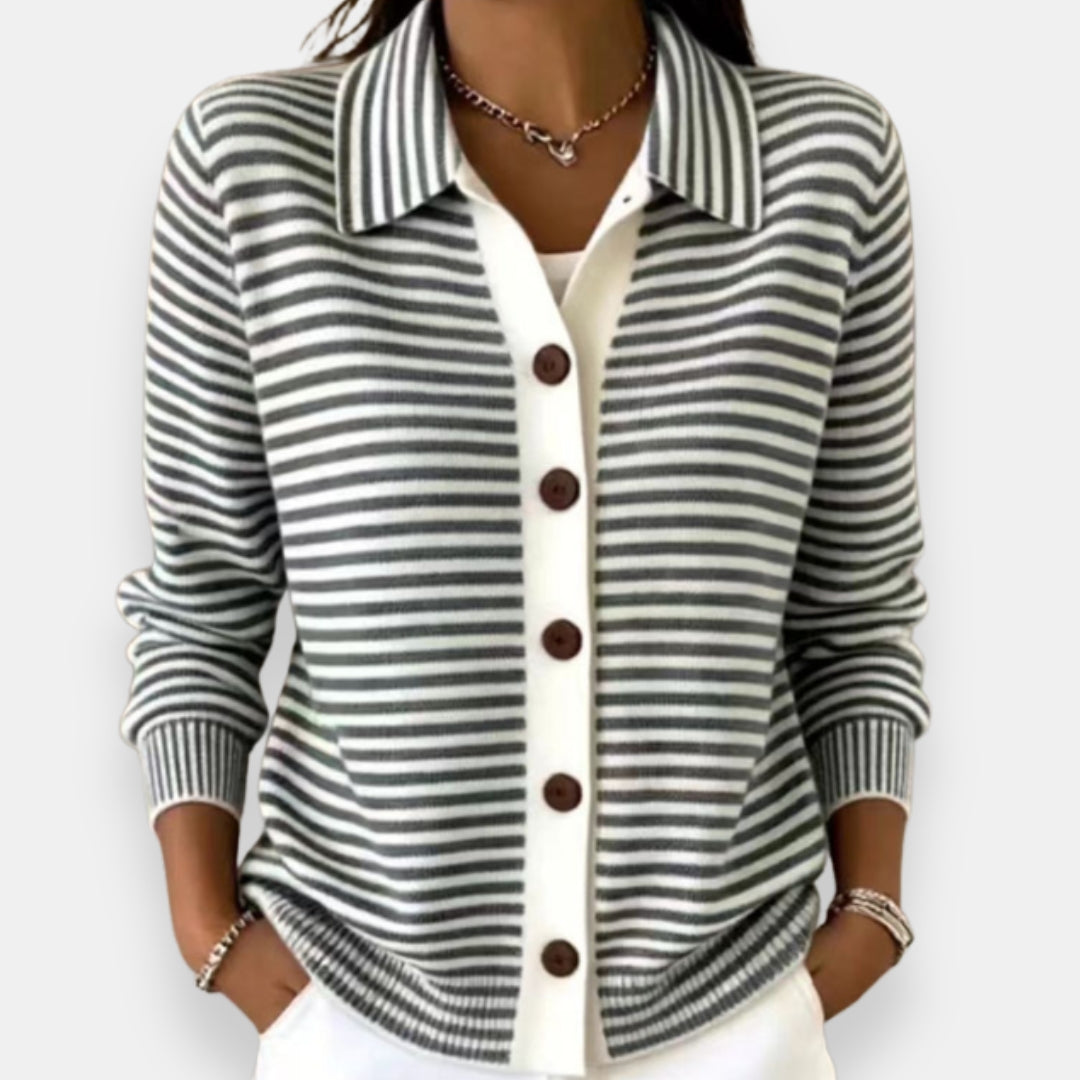 Norah | Randig Knapp Cardigan