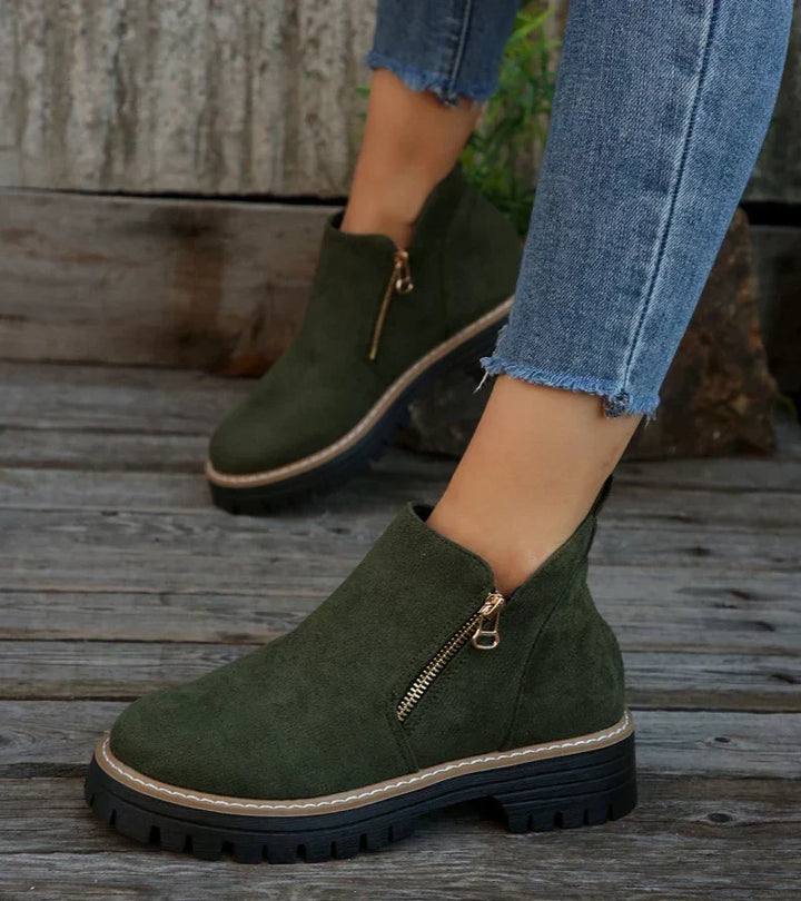 Bengta ankelboots i grön