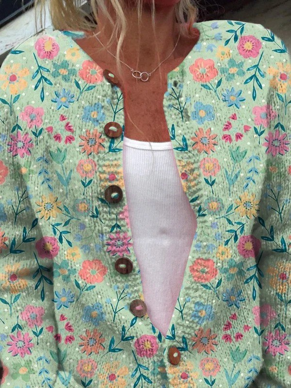 Foxfield | Dam Vintage Blommig Kofta