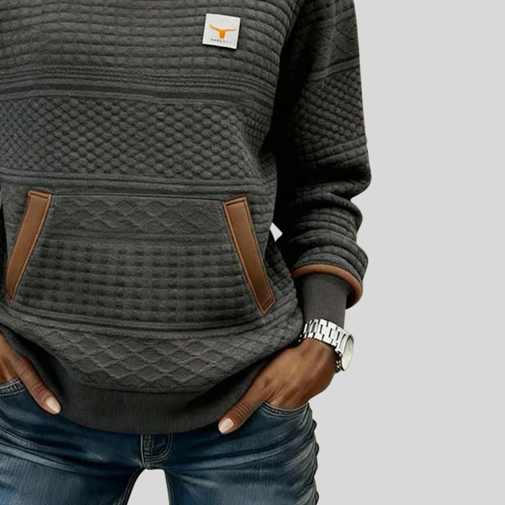 Noelle | Crew Neck Färgblock Sweatshirt