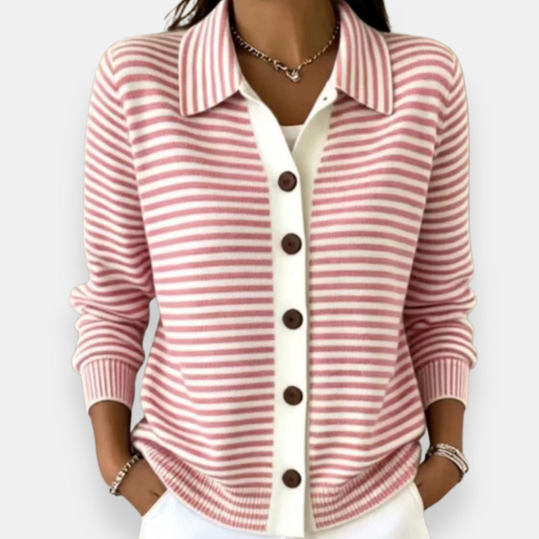 Norah | Randig Knapp Cardigan