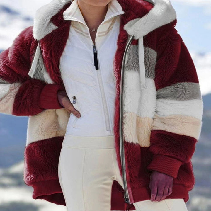 Serena | Plysch Hooded Coat