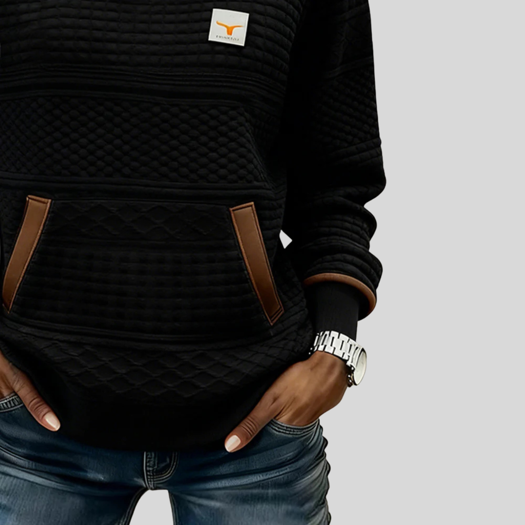 Noelle | Crew Neck Färgblock Sweatshirt