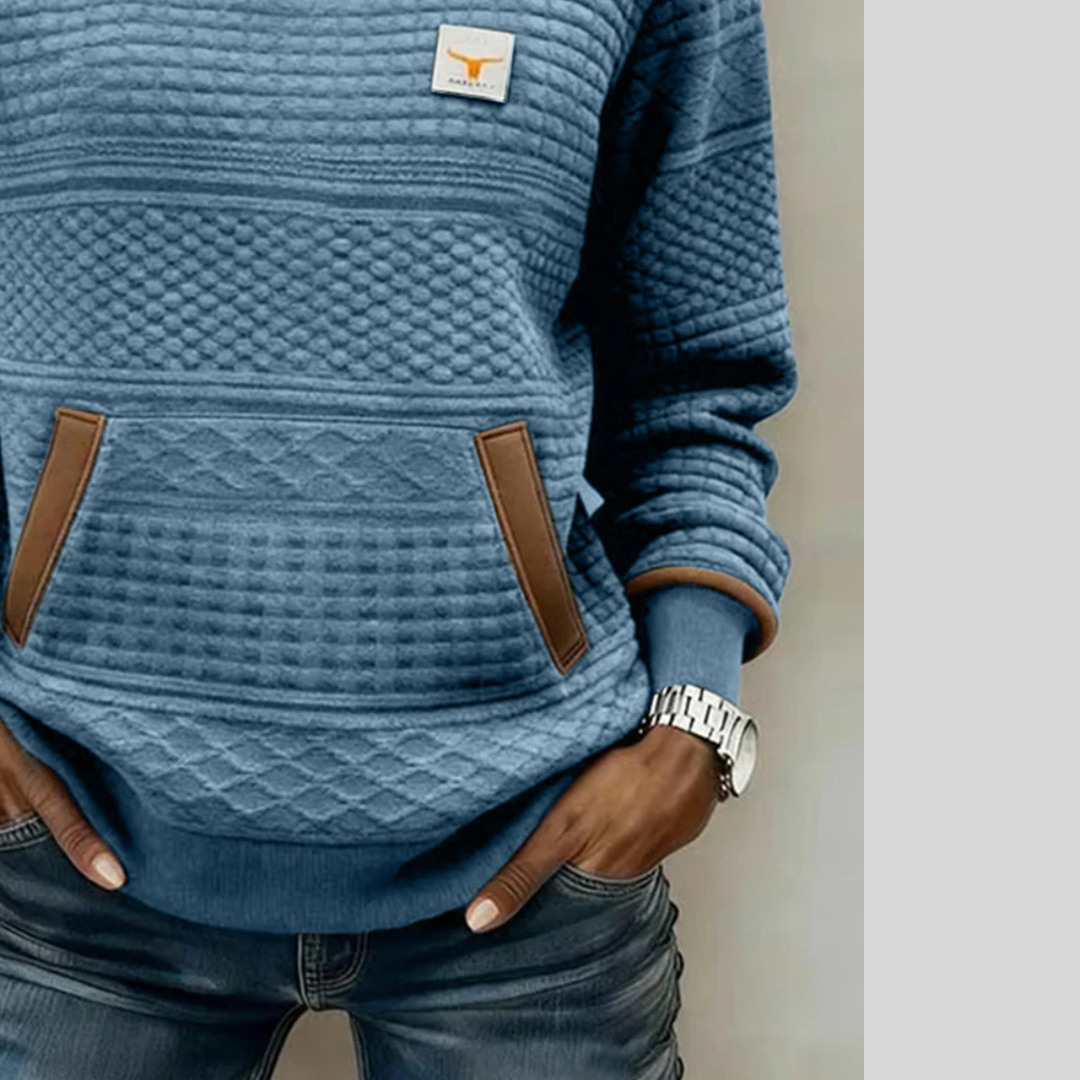 Noelle | Crew Neck Färgblock Sweatshirt