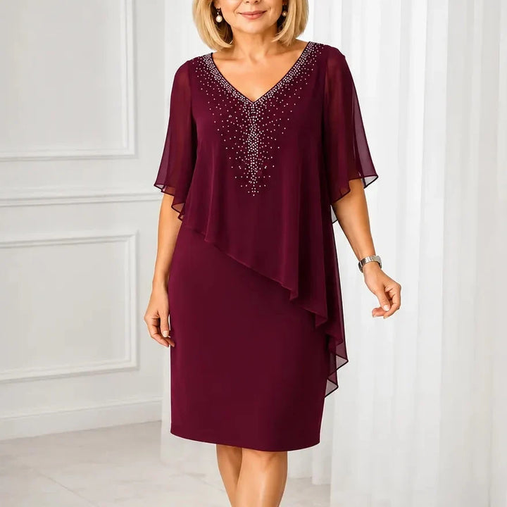 Linda | Elegant Drapad Klänning