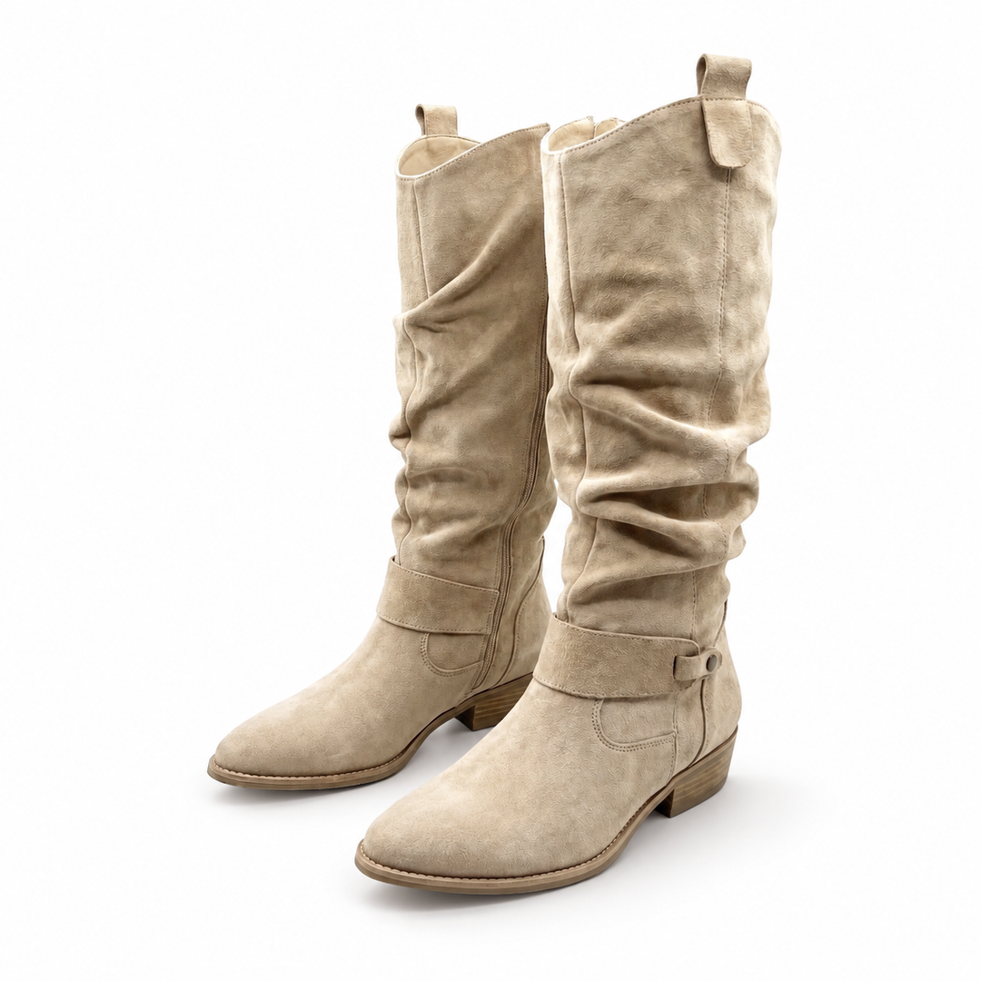 Ingela höga stövlar i beige
