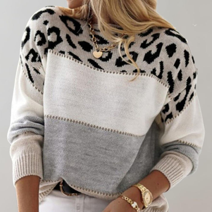 Nellie | Elegant tröja med leopardmönster