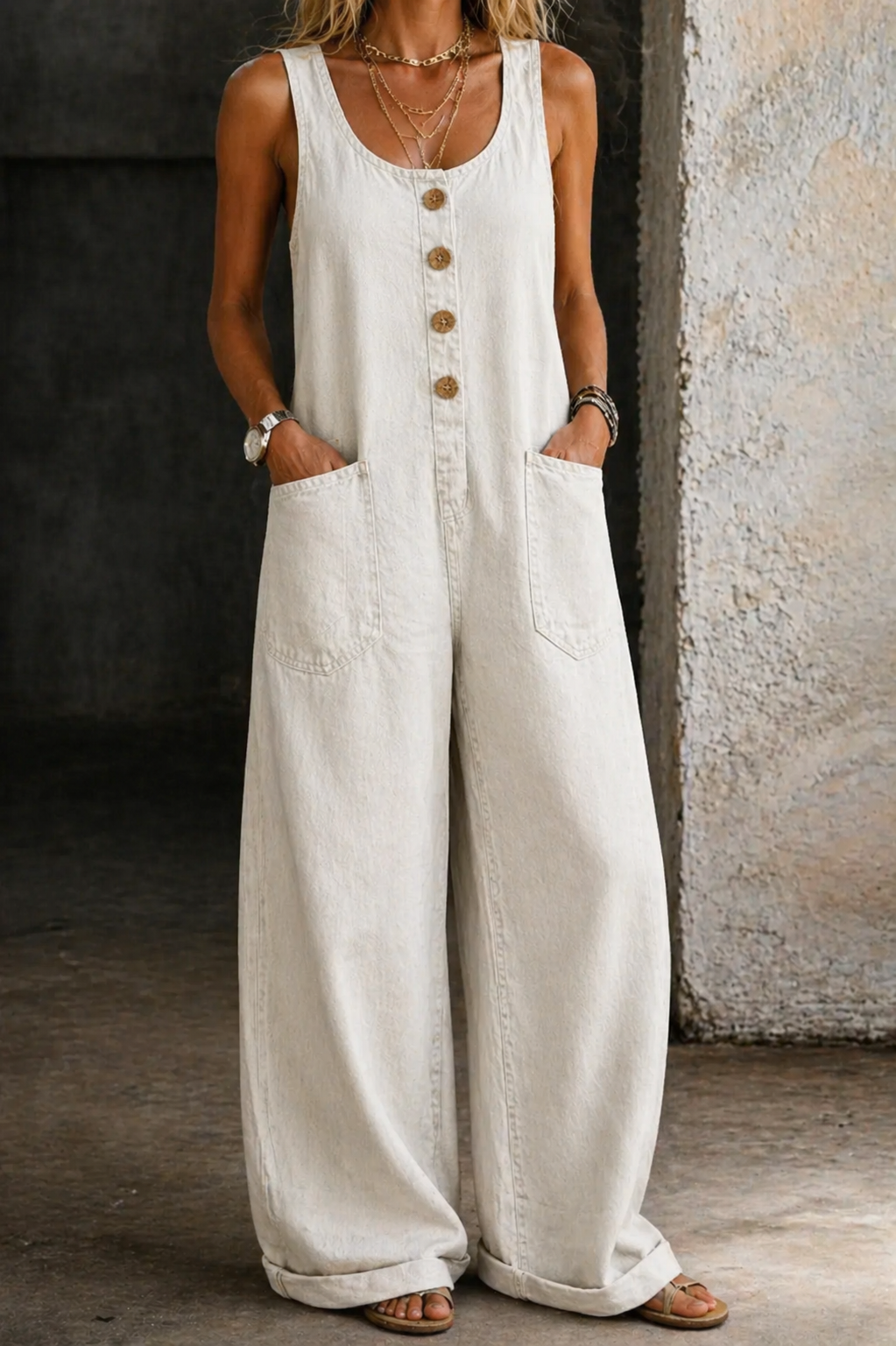 Willy | Vintage Tvättad Bomullsdenim Overall
