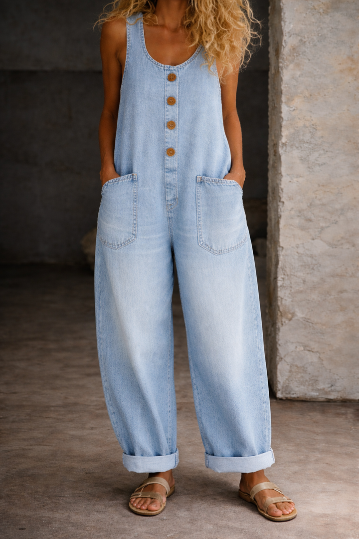Sadie | Vintage Tvättad Bomullsdenim Overall