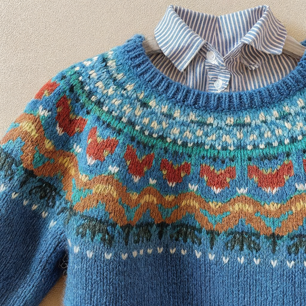 Kaylee | Klassisk Vintage Stickad Tröja