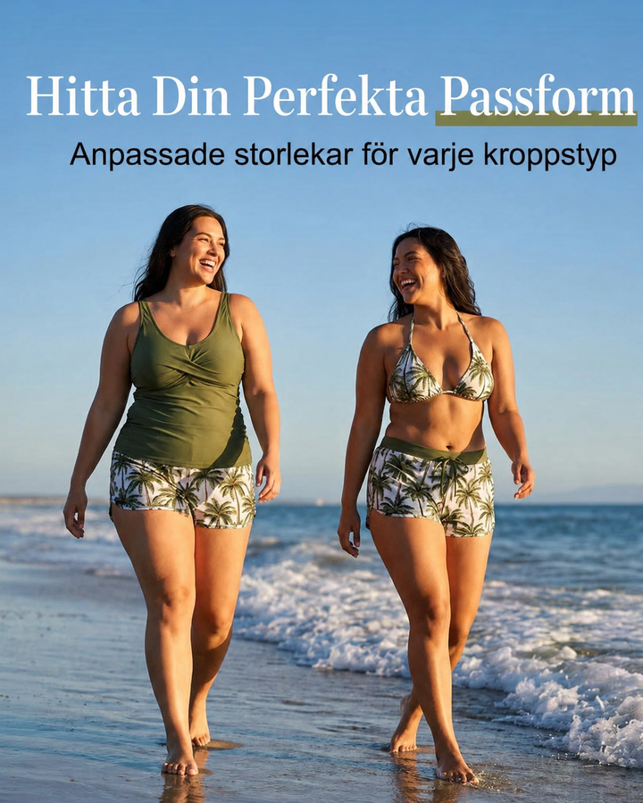 Mathilda | Tredelat tankini-, bikini- och cover-up-set