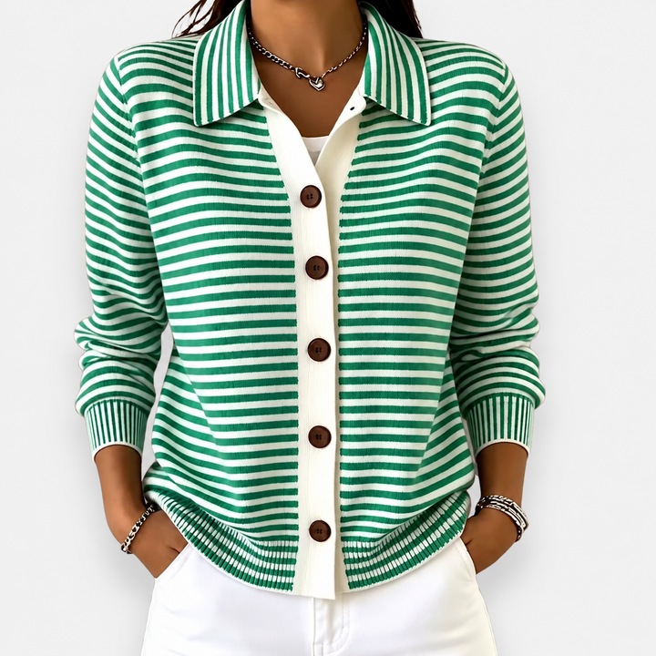 Nola | Randig Höstcardigan
