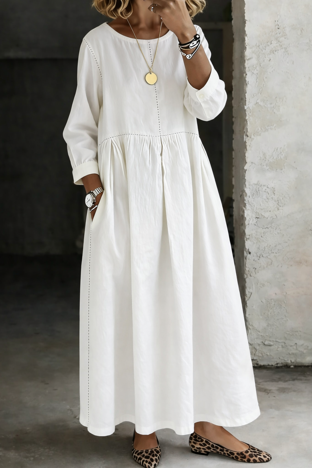 Zenia | Vintage Denim Maxi Klänning