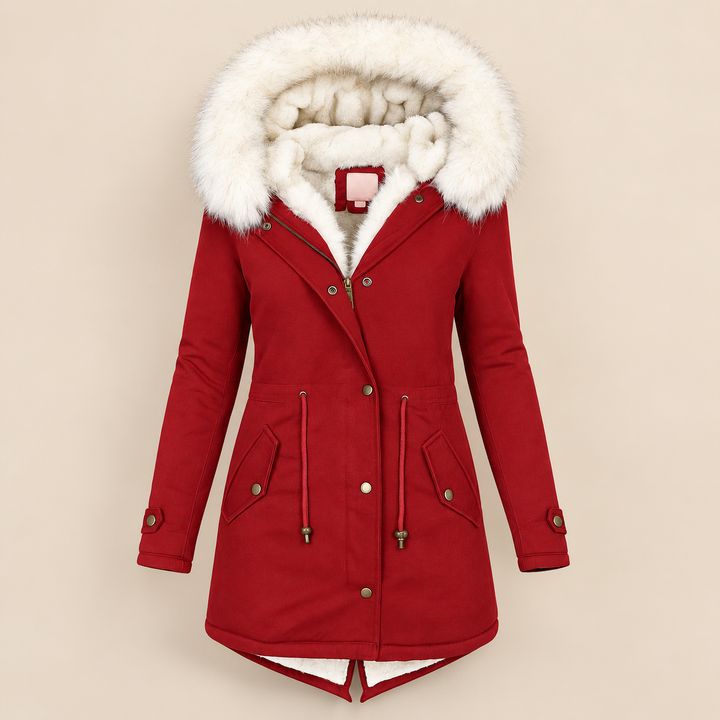 Birgitta | Elegant Vinterparkas – Pälskantad Huva