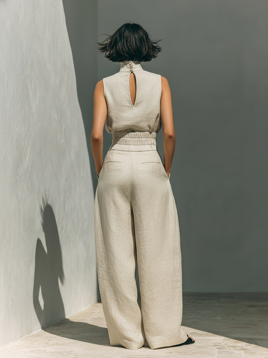 Julia | Komplett set med topp & vida byxor