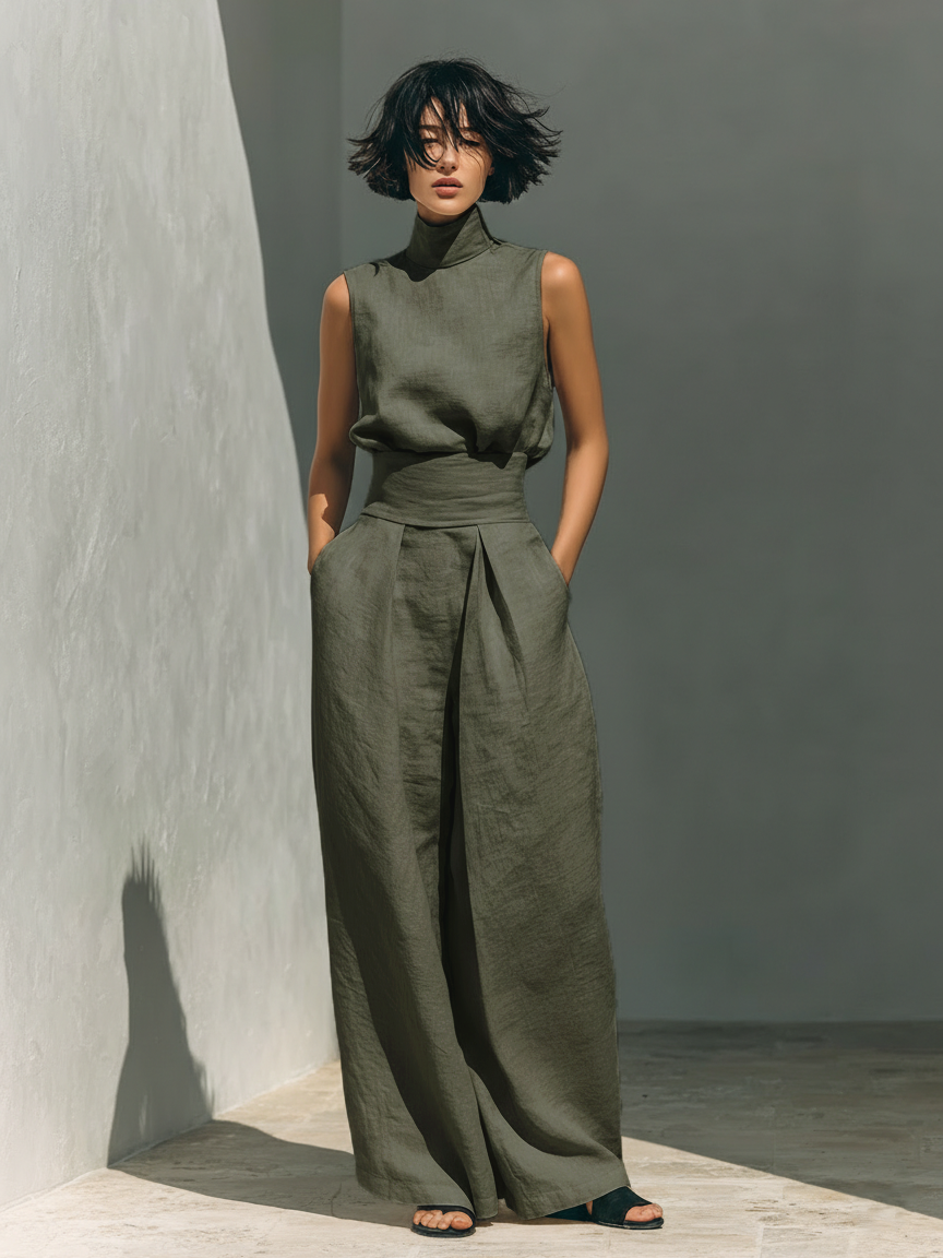 Julia | Komplett set med topp & vida byxor