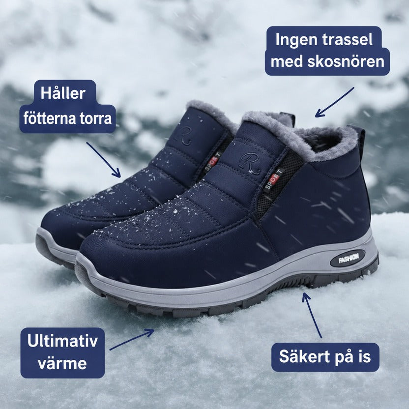 Elvy blå ankelkängor utan snörning