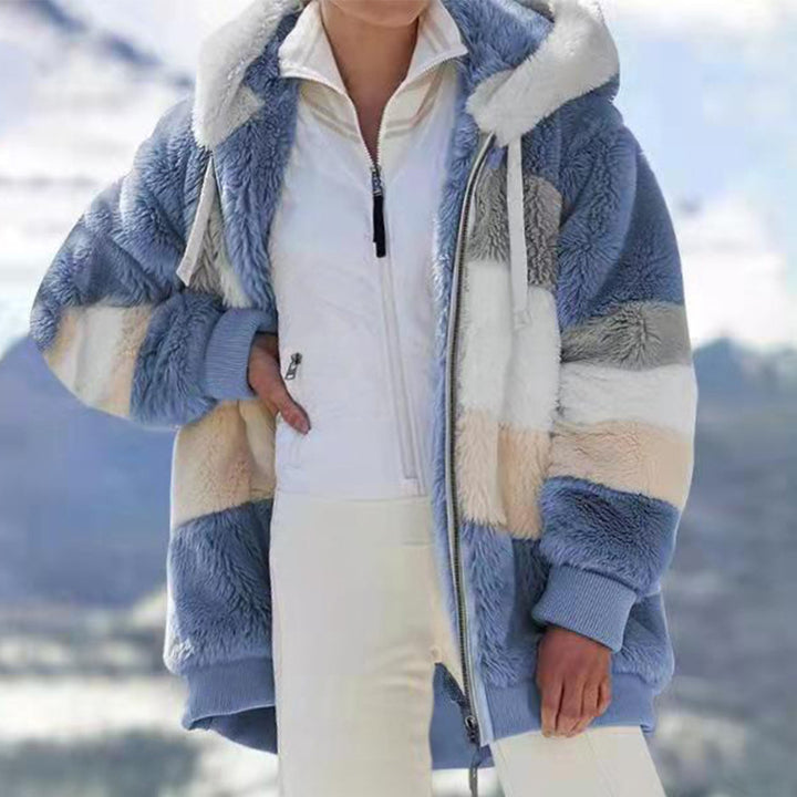 Serena | Plysch Hooded Coat