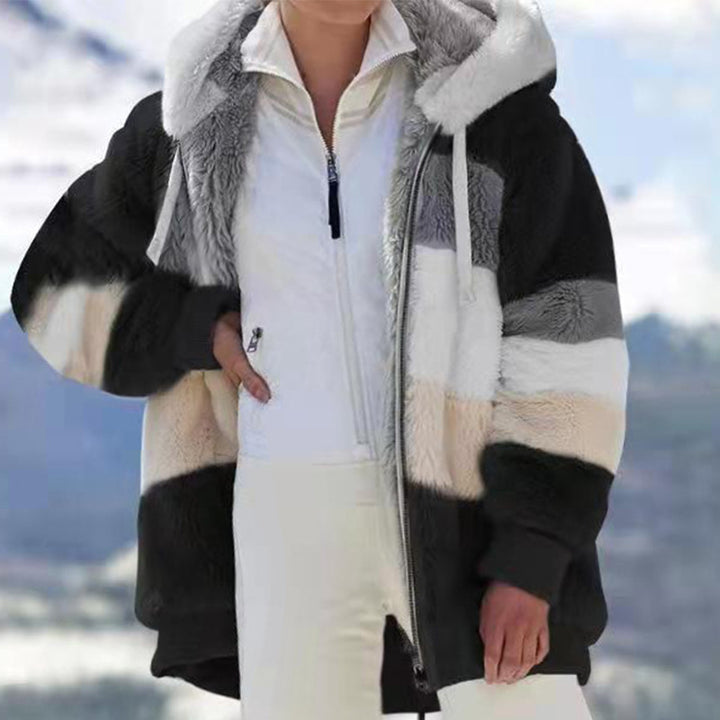 Serena | Plysch Hooded Coat
