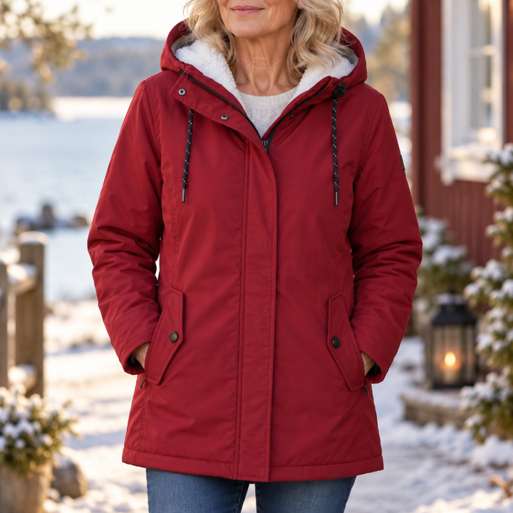Annika | Vadderad vinterjacka med huva