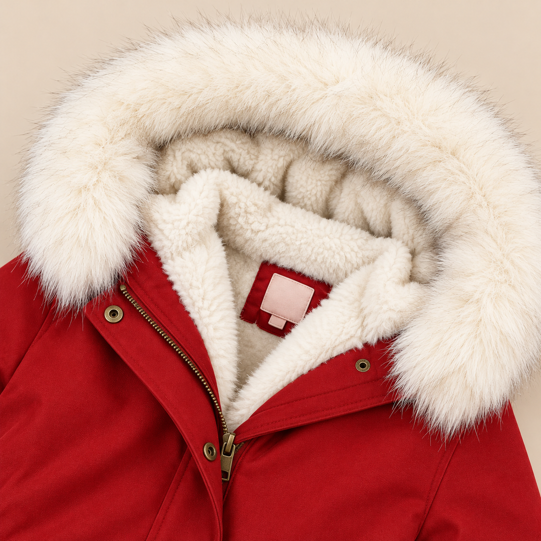 Birgitta | Elegant Vinterparkas – Pälskantad Huva