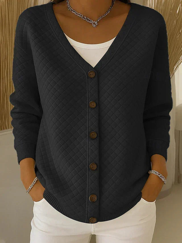 Laverne | Vadderad Knapp-Front Cardigan