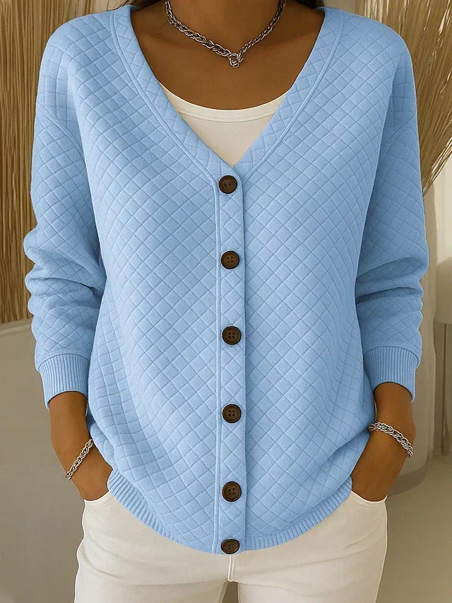 Laverne | Vadderad Knapp-Front Cardigan