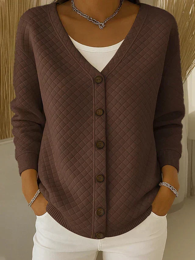 Laverne | Vadderad Knapp-Front Cardigan