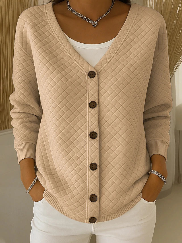 Laverne | Vadderad Knapp-Front Cardigan