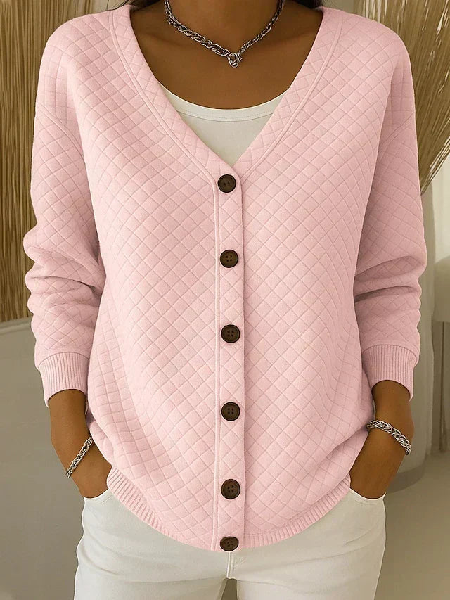 Laverne | Vadderad Knapp-Front Cardigan