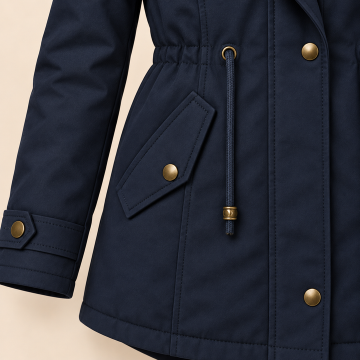 Birgitta | Elegant Vinterparkas – Pälskantad Huva