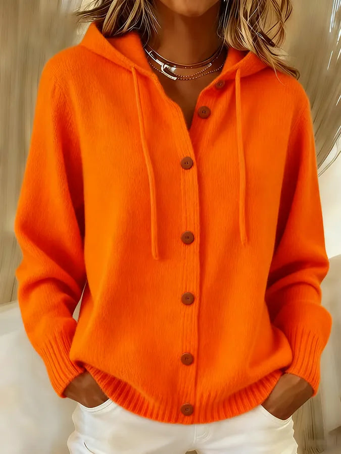 Brenda | Mysig Knapp Cardigan Hoodie
