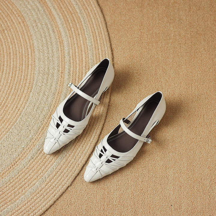 Quenby | Spetsig Lattice-Cut Mary Jane Flat