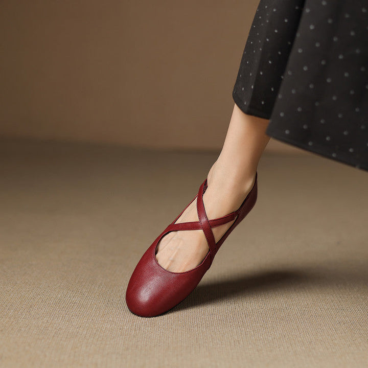 Zeor | Äkta läderballerinas