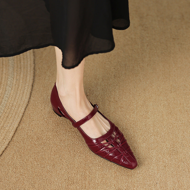 Quenby | Spetsig Lattice-Cut Mary Jane Flat