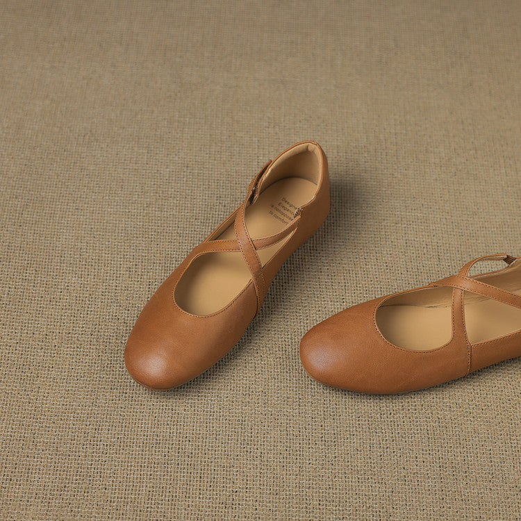 Zeor | Äkta läderballerinas
